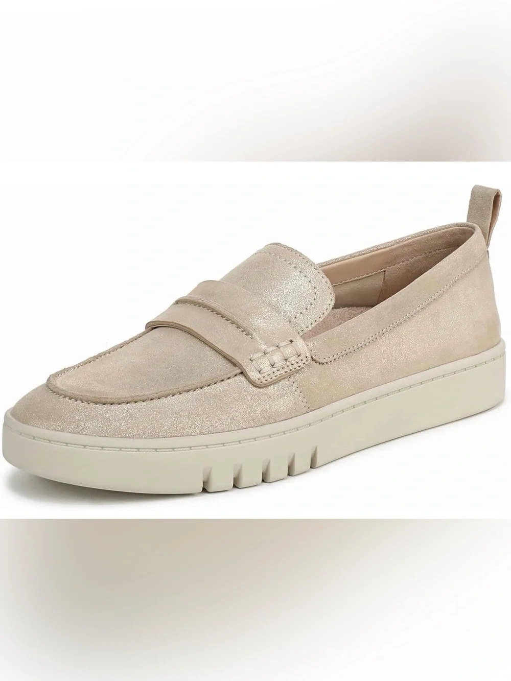 Vionic Women's Shimmery Beige Penny Loafer Size 8W
